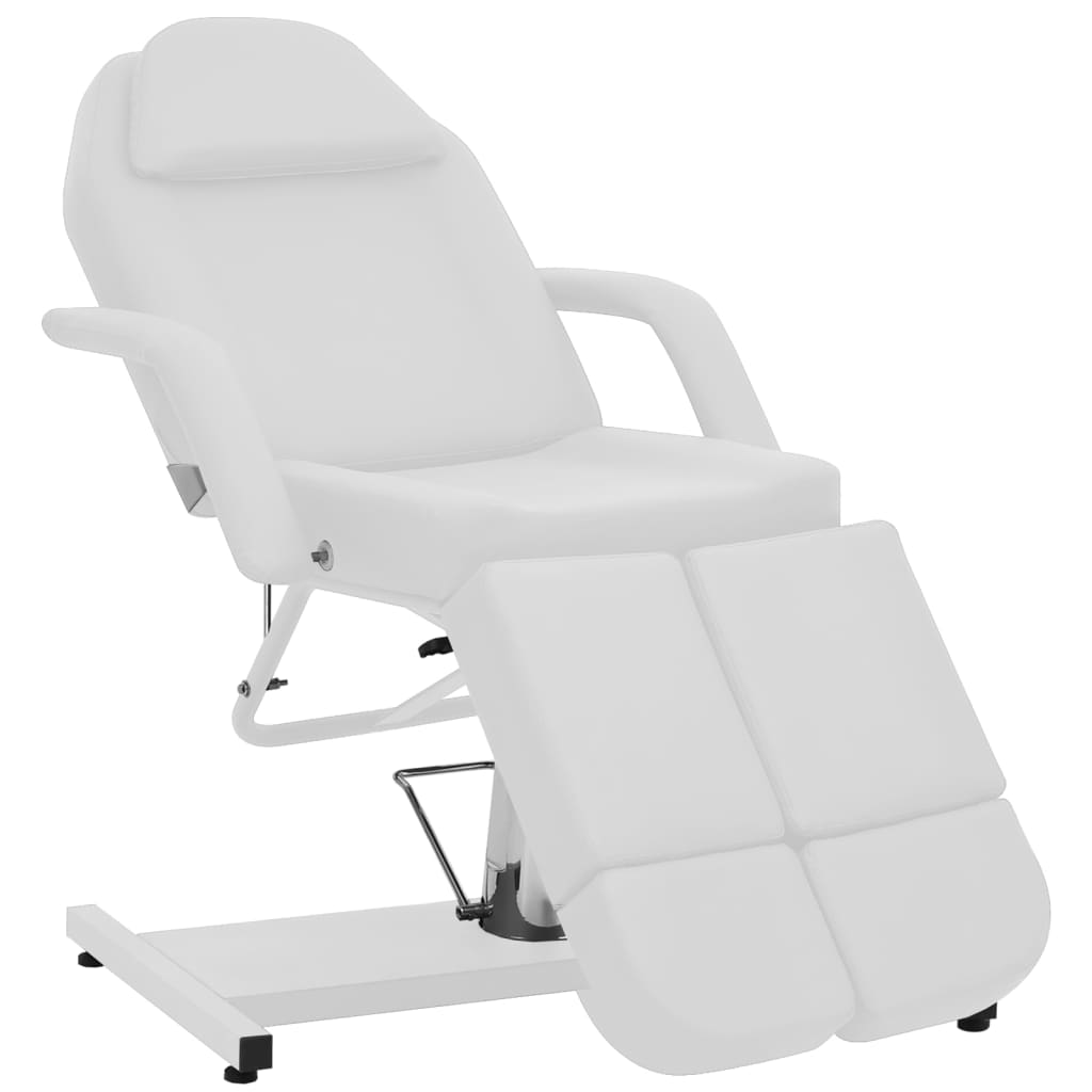 Chaise de traitement de beauté Similicuir Blanc 180x62x78 cm
