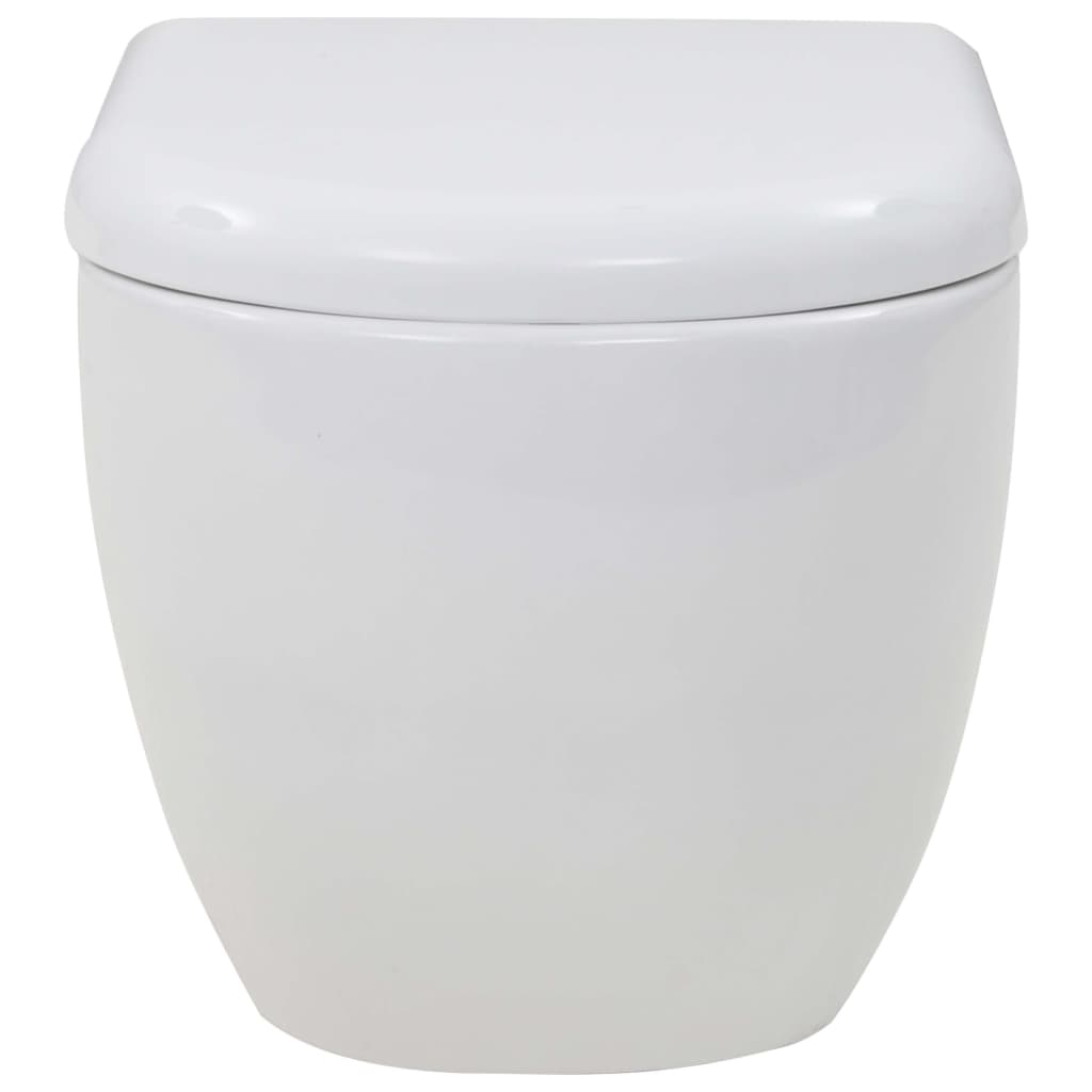 Hänge-Toilette mit Einbau-Spülkasten Keramik Weiss