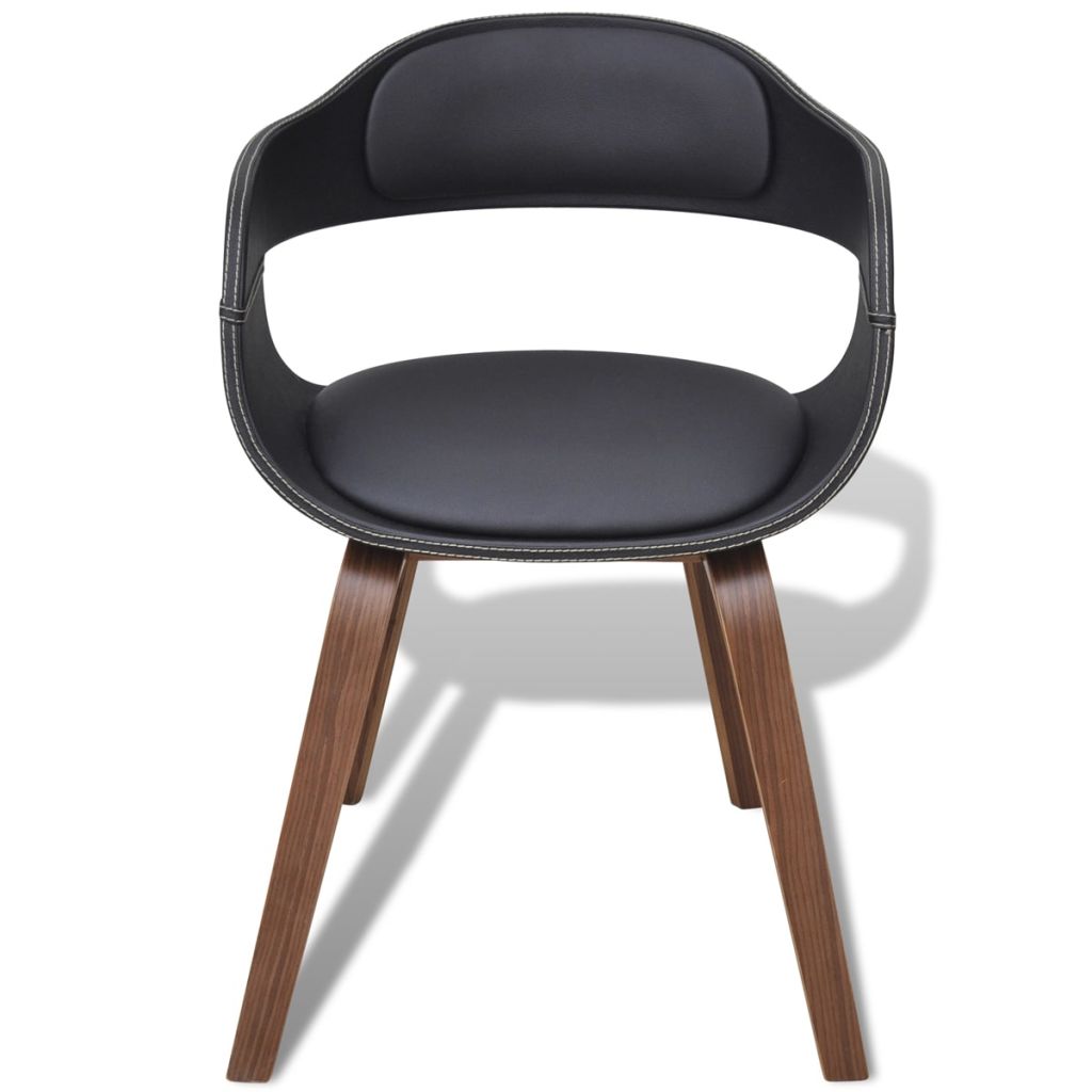 4 pcs Bentwood Dining Chair with Artificial Leather