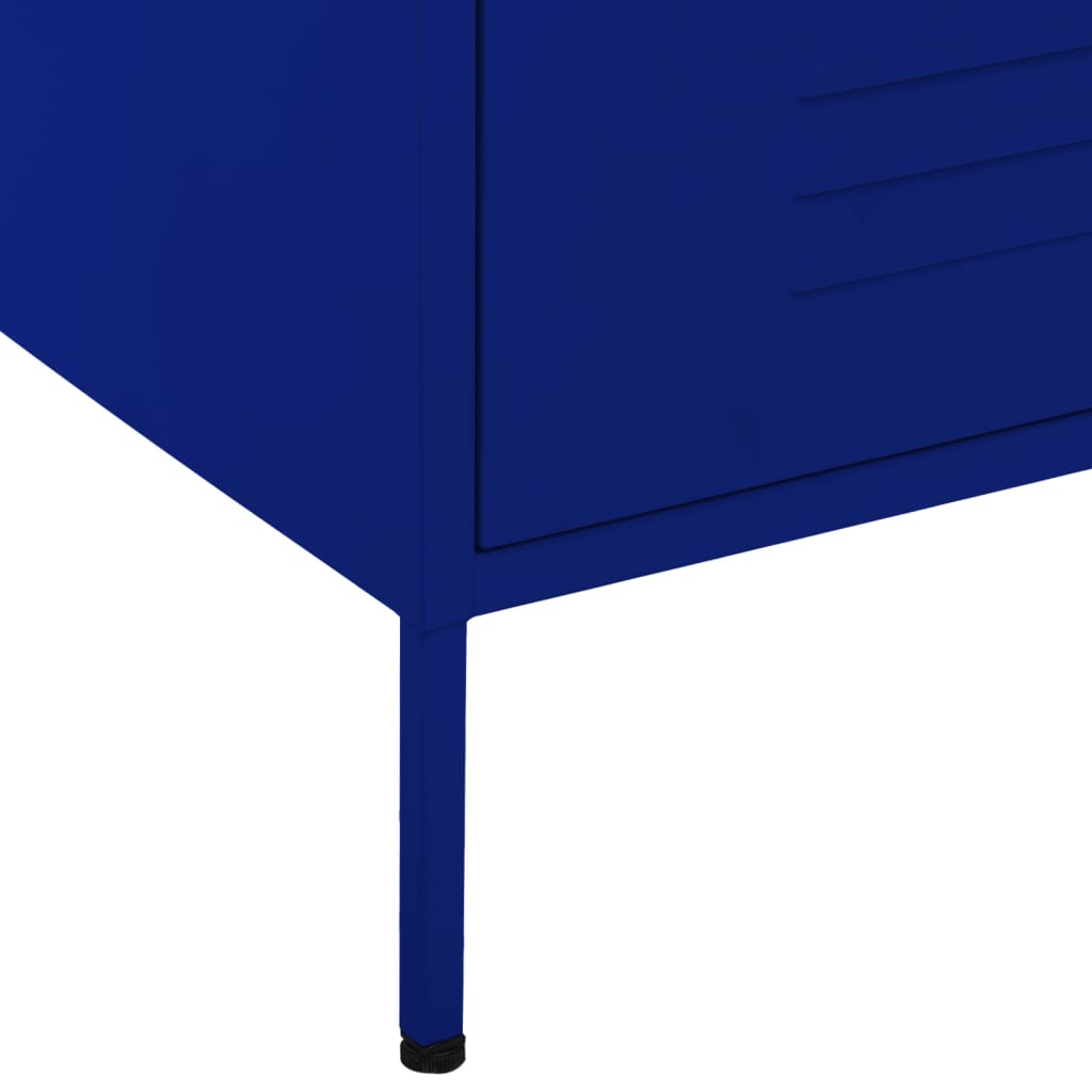 Chest of Drawers Navy Blue 80x35x101.5 cm Steel