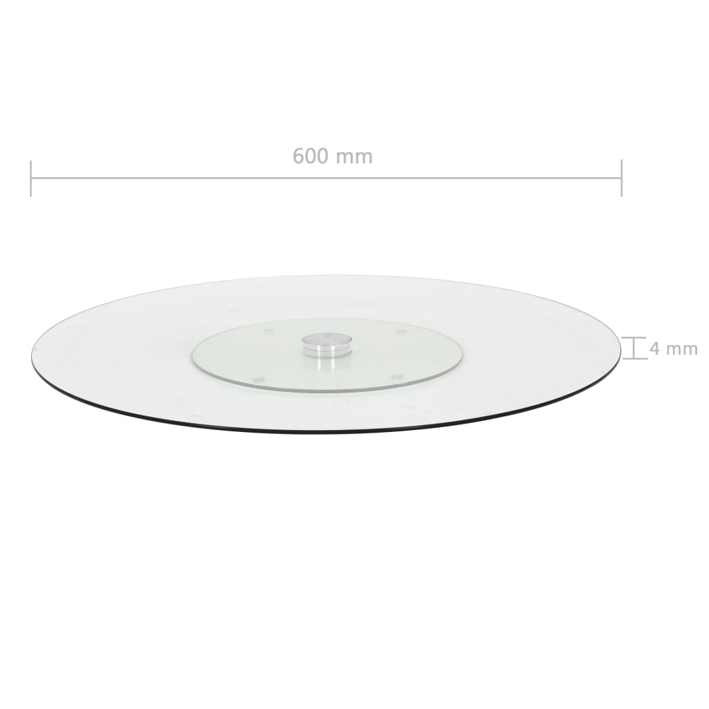 Servierplatte Drehbar Transparent 60 cm Hartglas