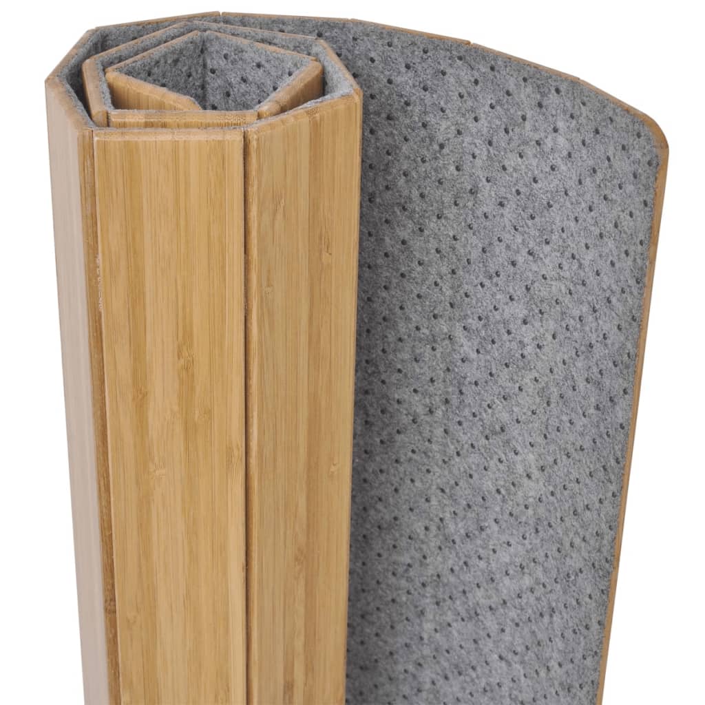 Stuhlunterlage/Bodenschutz Matte Bambus Natürlich 110x130 cm