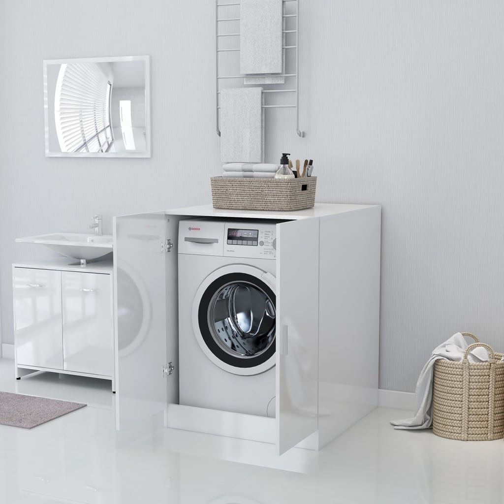 Meuble pour machine à laver Blanc brillant 71x71,5x91,5 cm