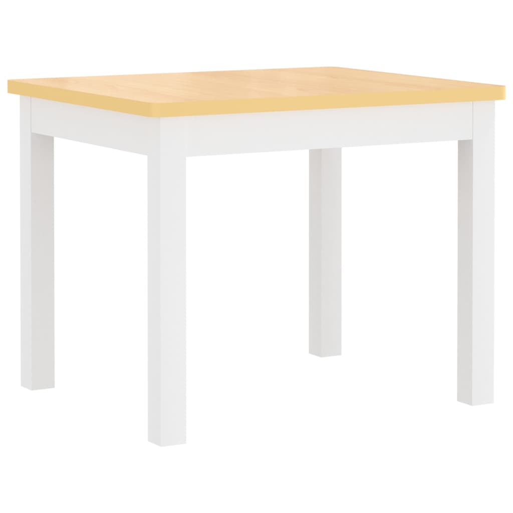 4-tlg. Kinder-Sitzgruppe Weiss und Beige MDF