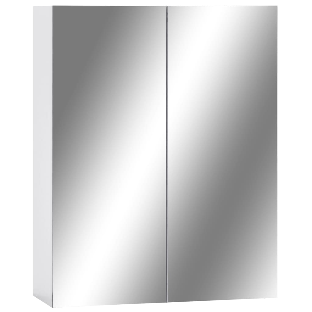 Bad-Spiegelschrank Weiss 60x15x75 cm MDF
