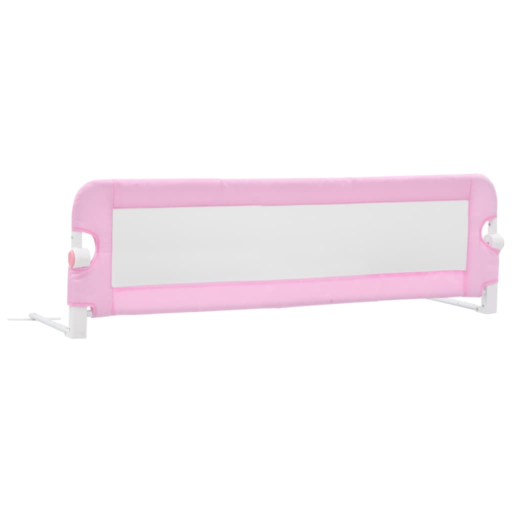 Toddler Safety Bed Rail Pink 120x42 cm Polyester