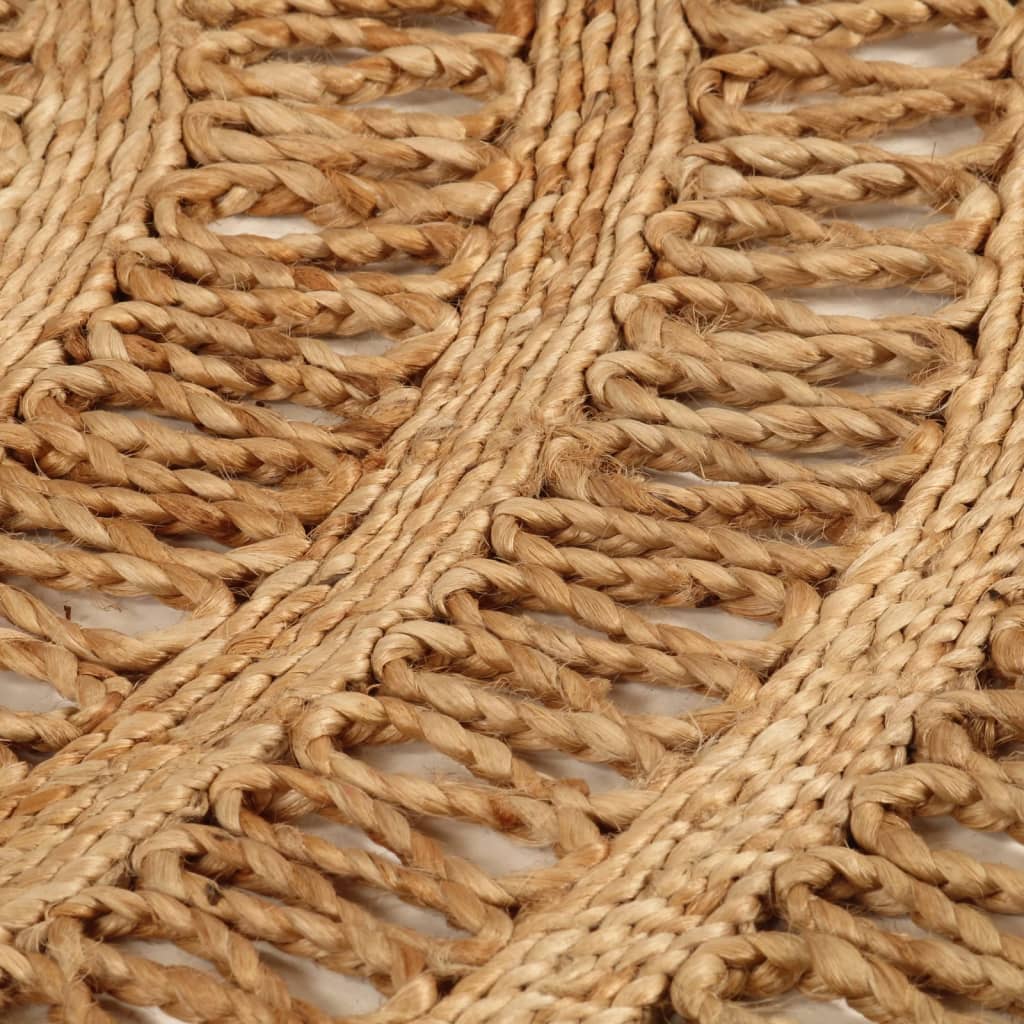 Area Rug Hand-braided Jute 90 cm Round