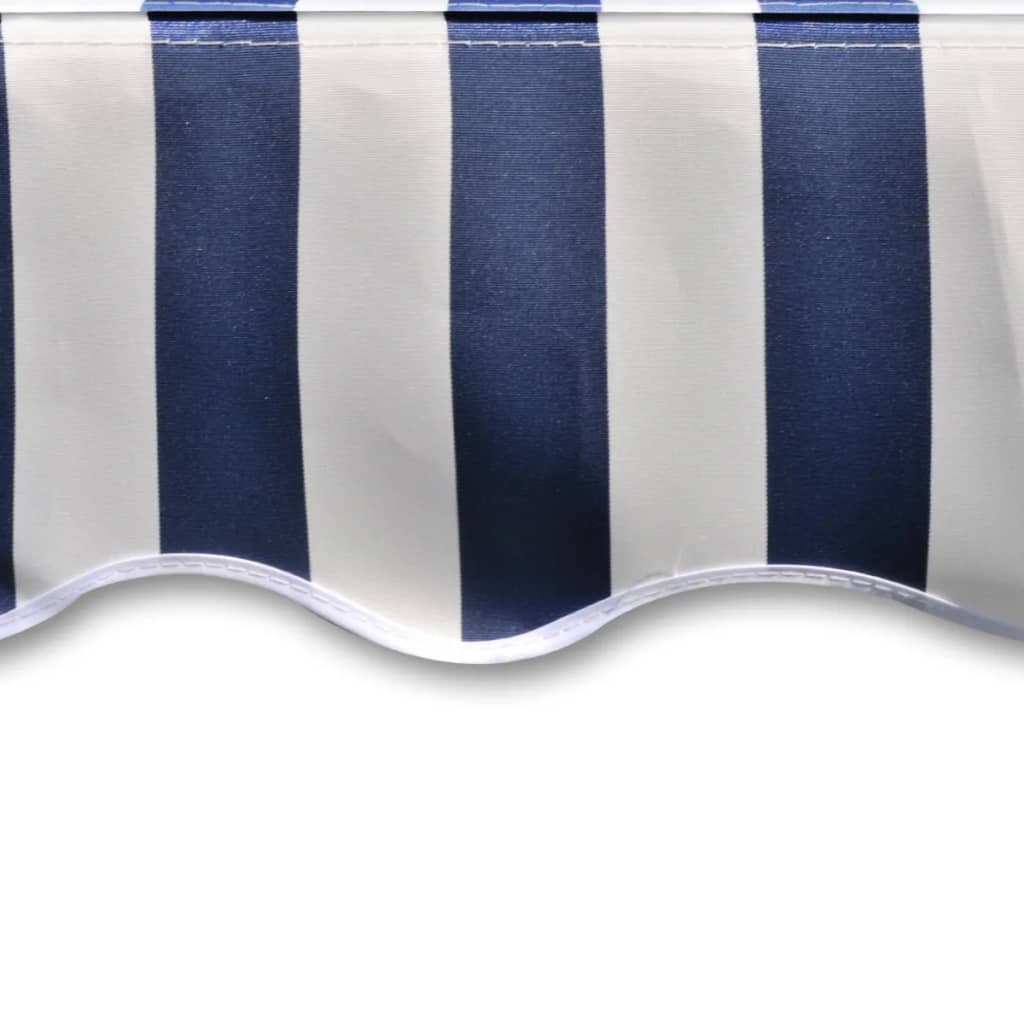 Awning Top Sunshade Canvas Blue & White 500x300 cm