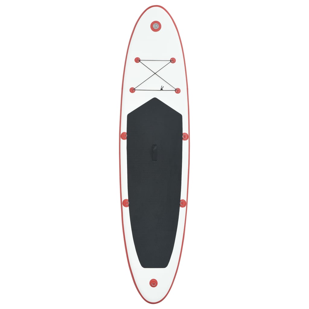 Stand Up Paddle Board SUP Aufblasbar Rot und Weiss 