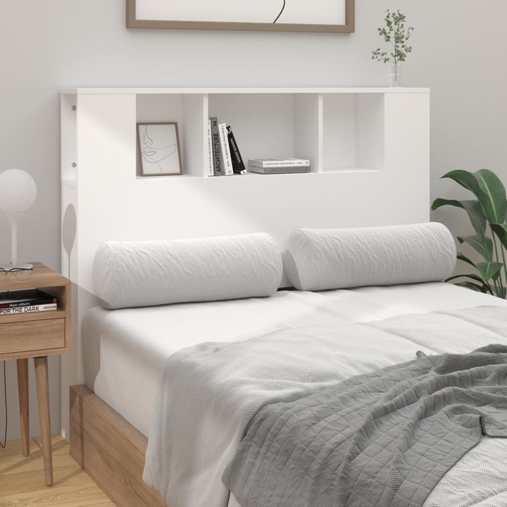 Armoire de tête de lit blanc 120x18,5x102,5 cm