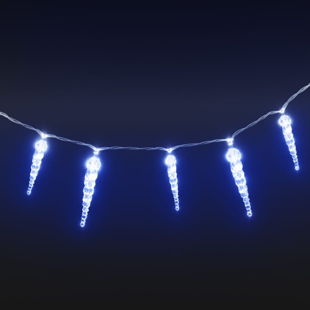 Eiszapfen-Lichterkette 40-tlg. Blau Acryl Fernbedienung