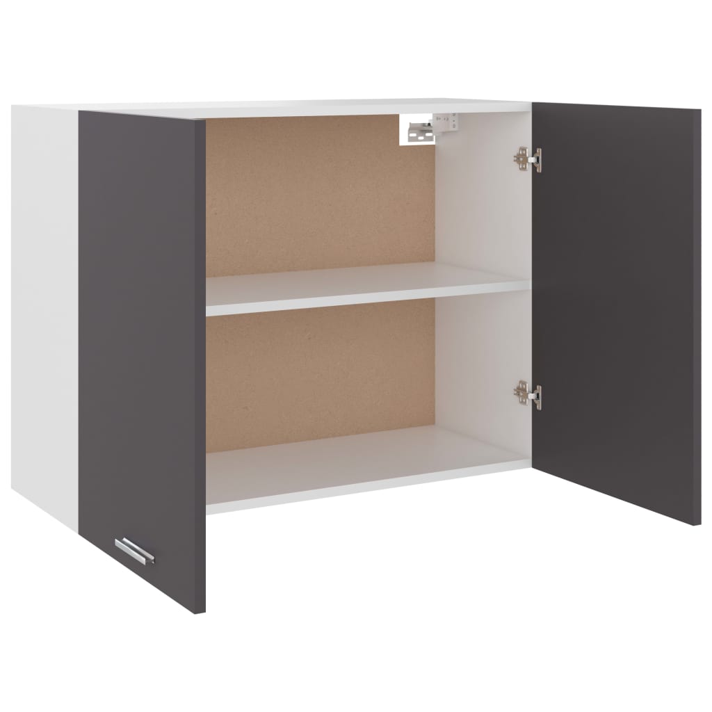 Hanging Cabinet Grey 80x31x60 cm Engineered Wood