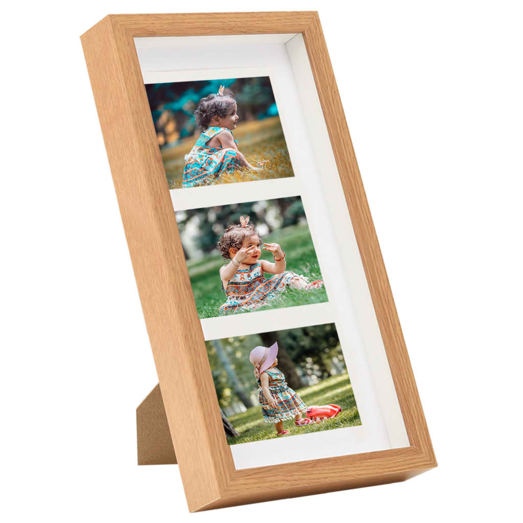 3D Box Photo Frames 5 pcs Oak 18x35 cm for 3x