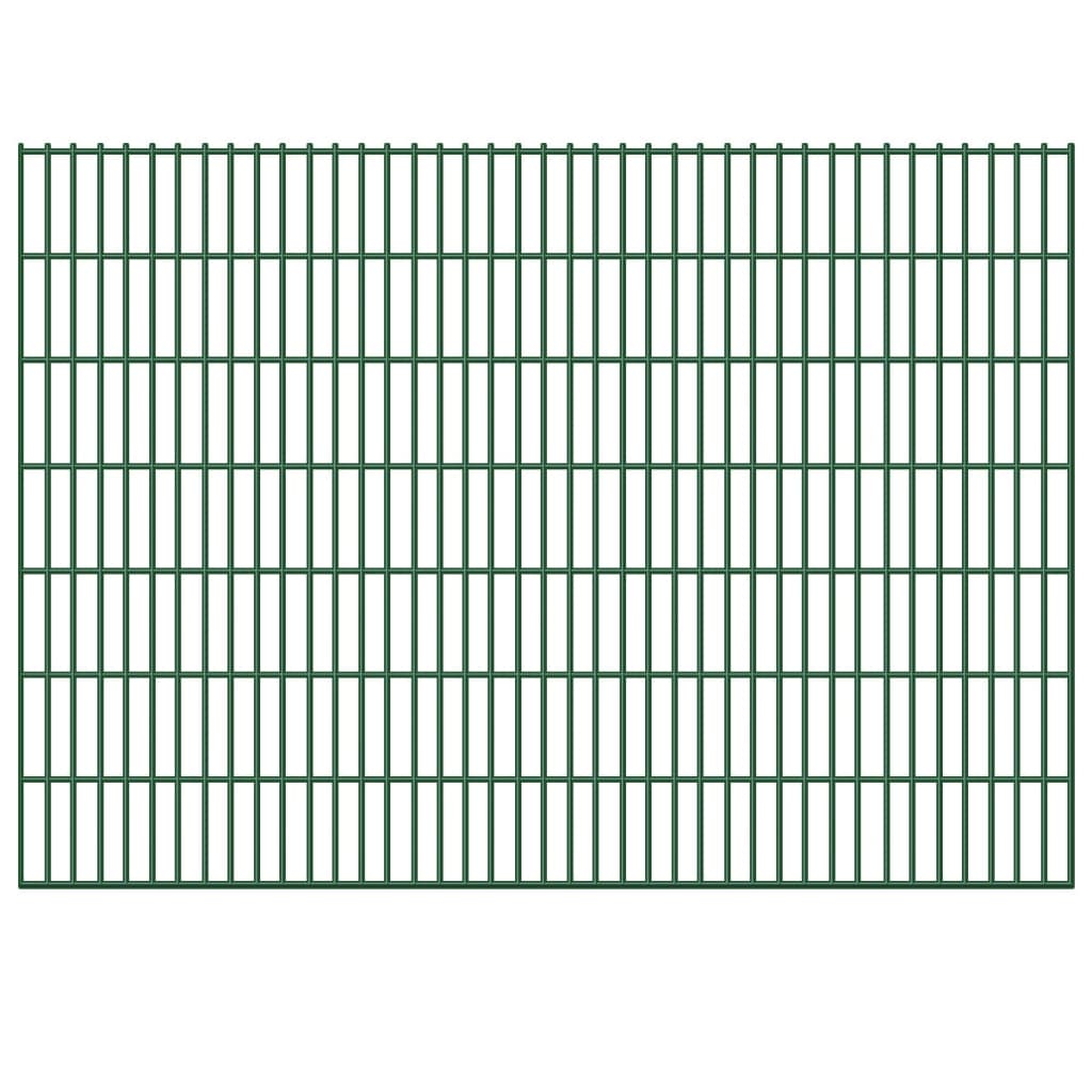 2D Gartenzaun-Paneel 5 Stk. 143 cm 10 m Grün 
