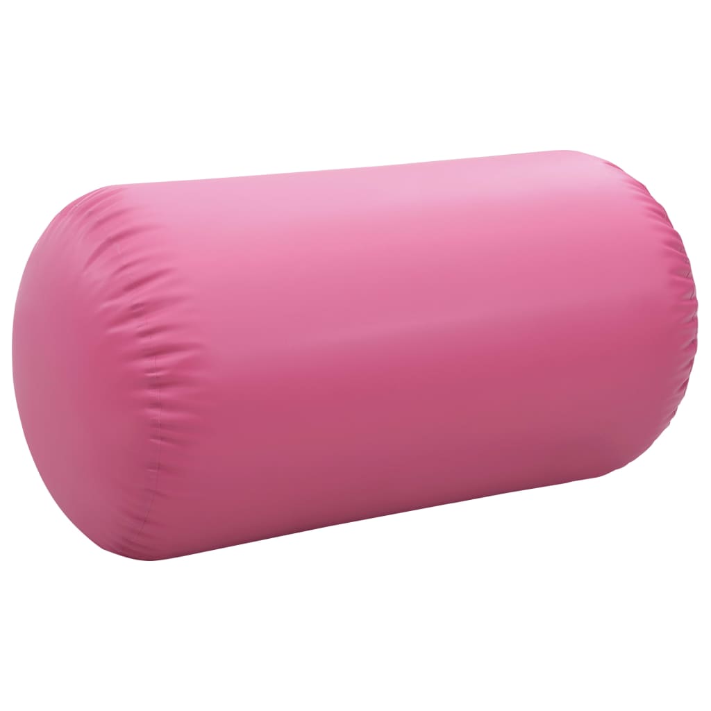 Aufblasbare Gymnastik-Rolle mit Pumpe 120x75 cm PVC Rosa