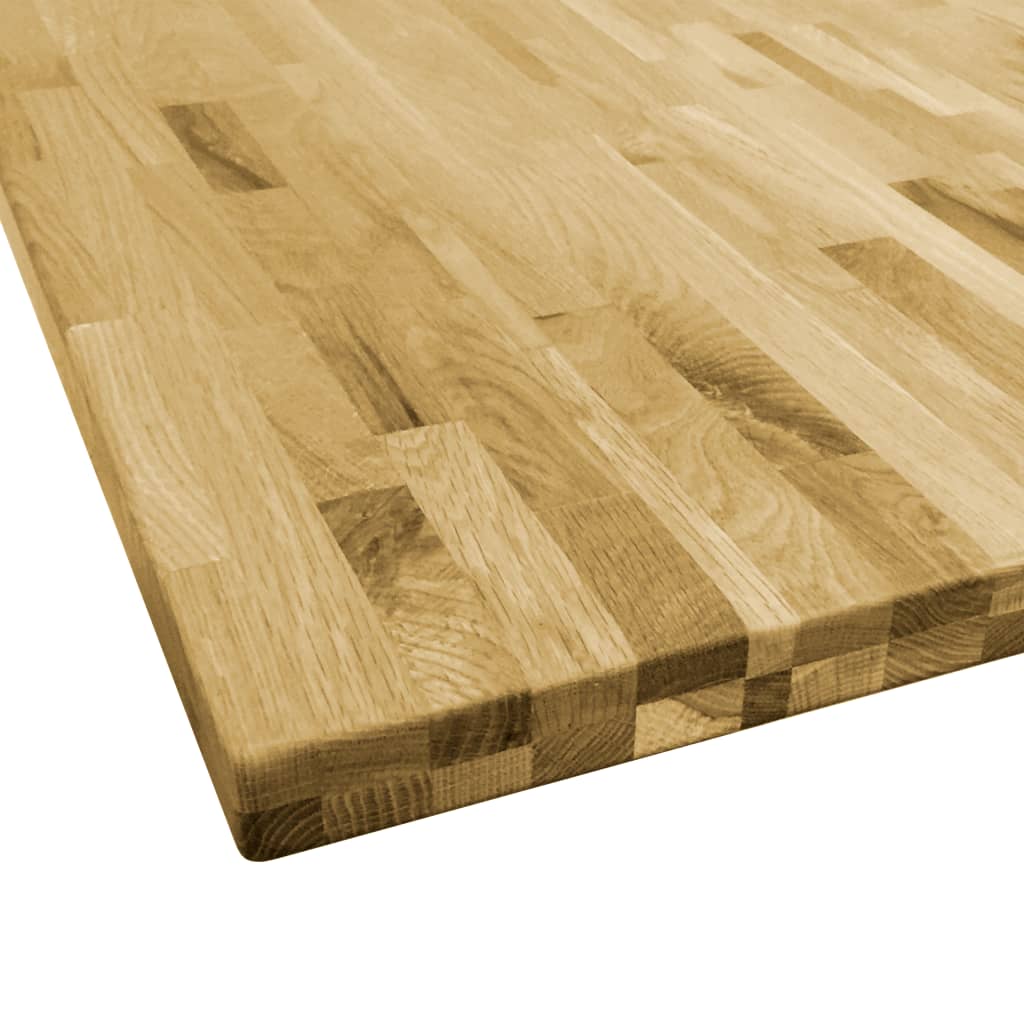 Tischplatte Eichenholz Massiv Quadratisch 44 mm 70x70 cm 