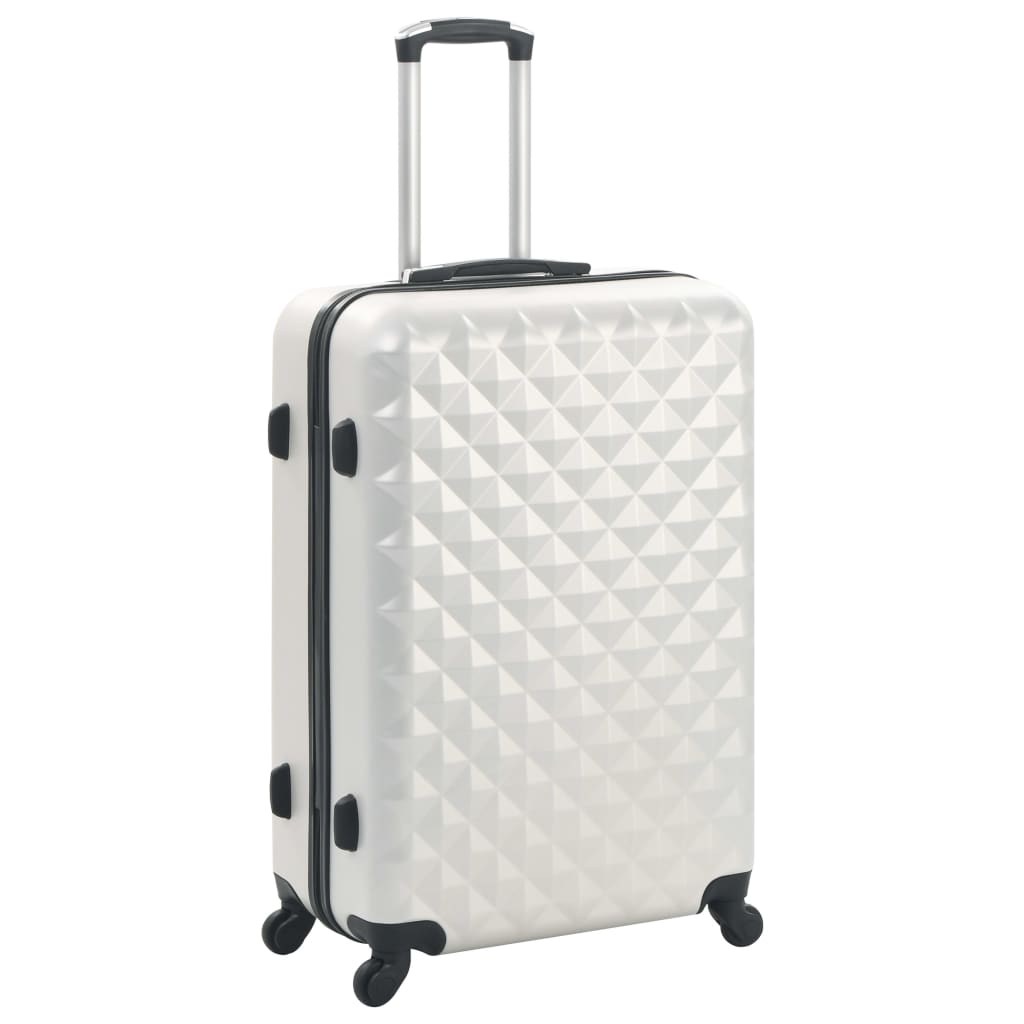 Hardcase Trolley Set 3 pcs Bright Silver ABS