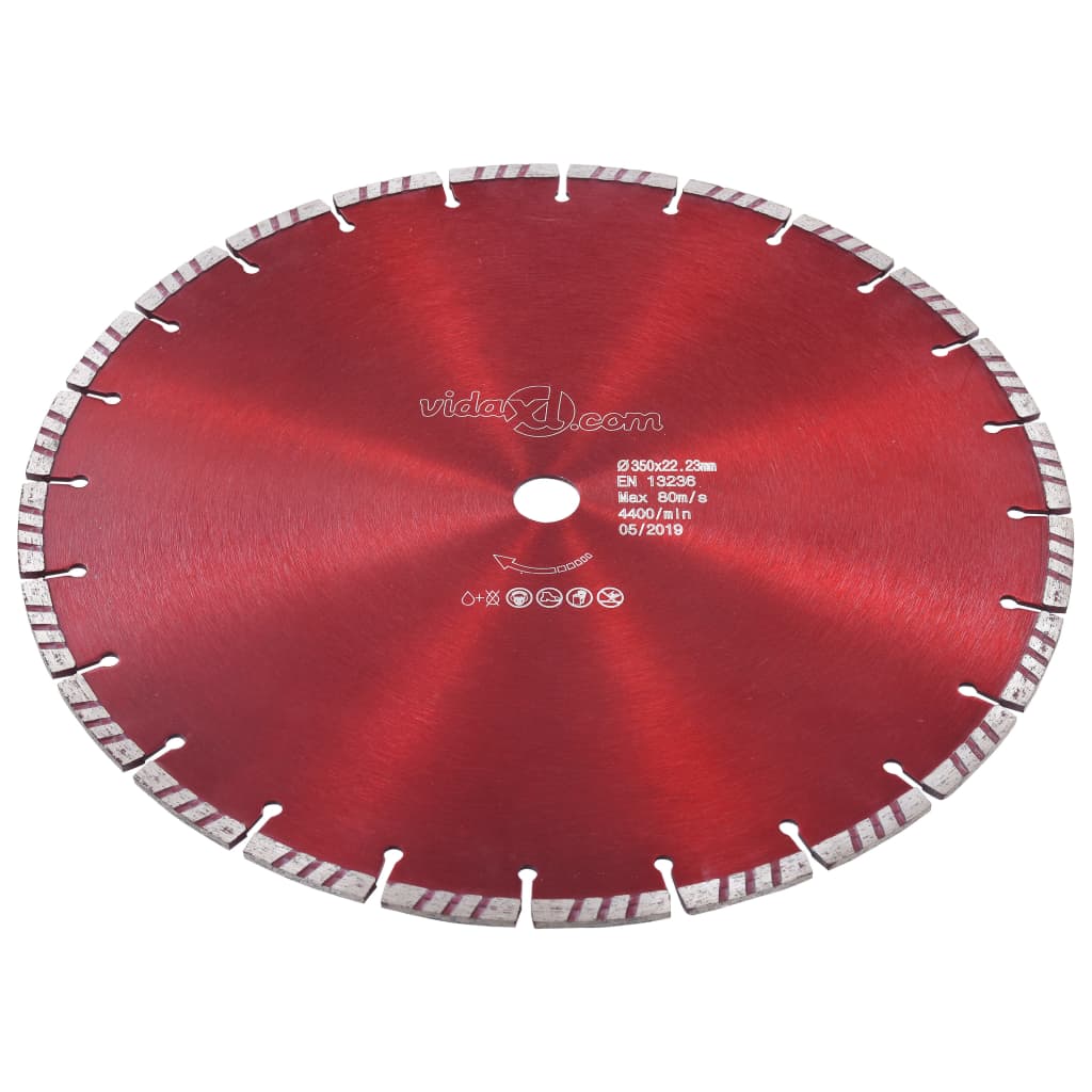Diamond Cutting Disc with Turbo Steel 350 mm