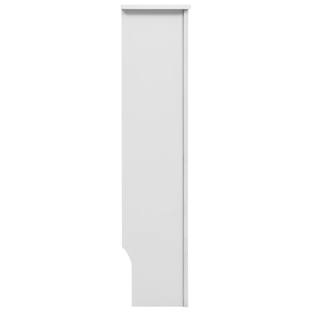 Heizkörperverkleidungen 2 Stk. Weiss 152×19×81,5 cm MDF
