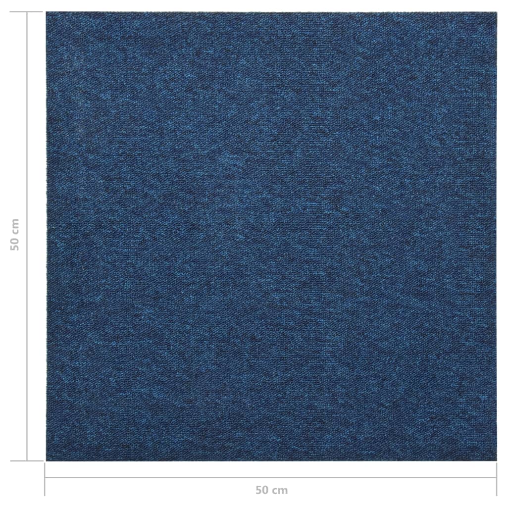 Carpet Floor Tiles 20 pcs 5 m² 50x50 cm Dark Blue