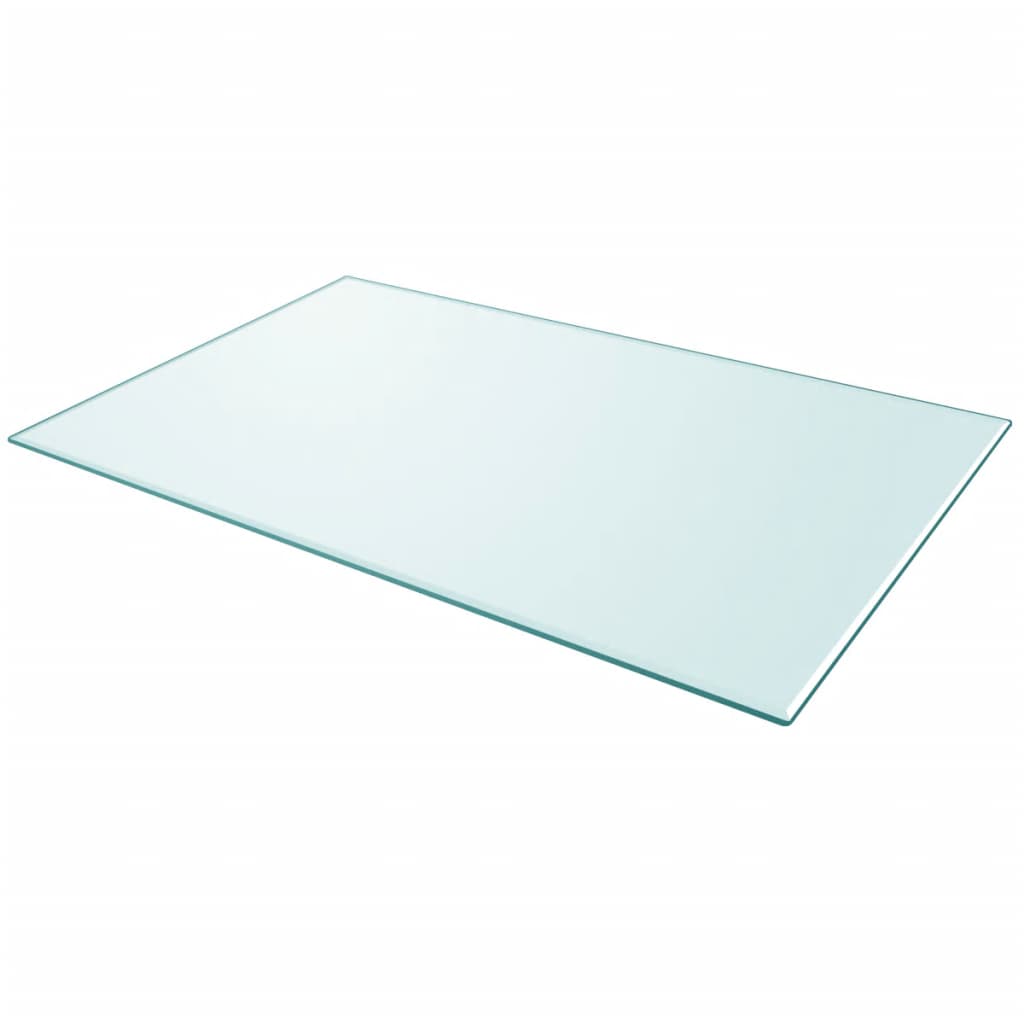 Tischplatte aus gehärtetem Glas rechteckig 1000x620 mm