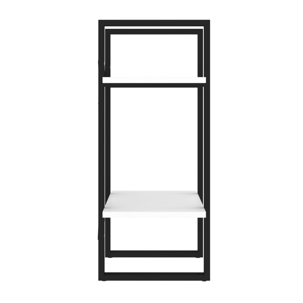 2-Tier Book Cabinet White 40x30x70 cm Engineered Wood