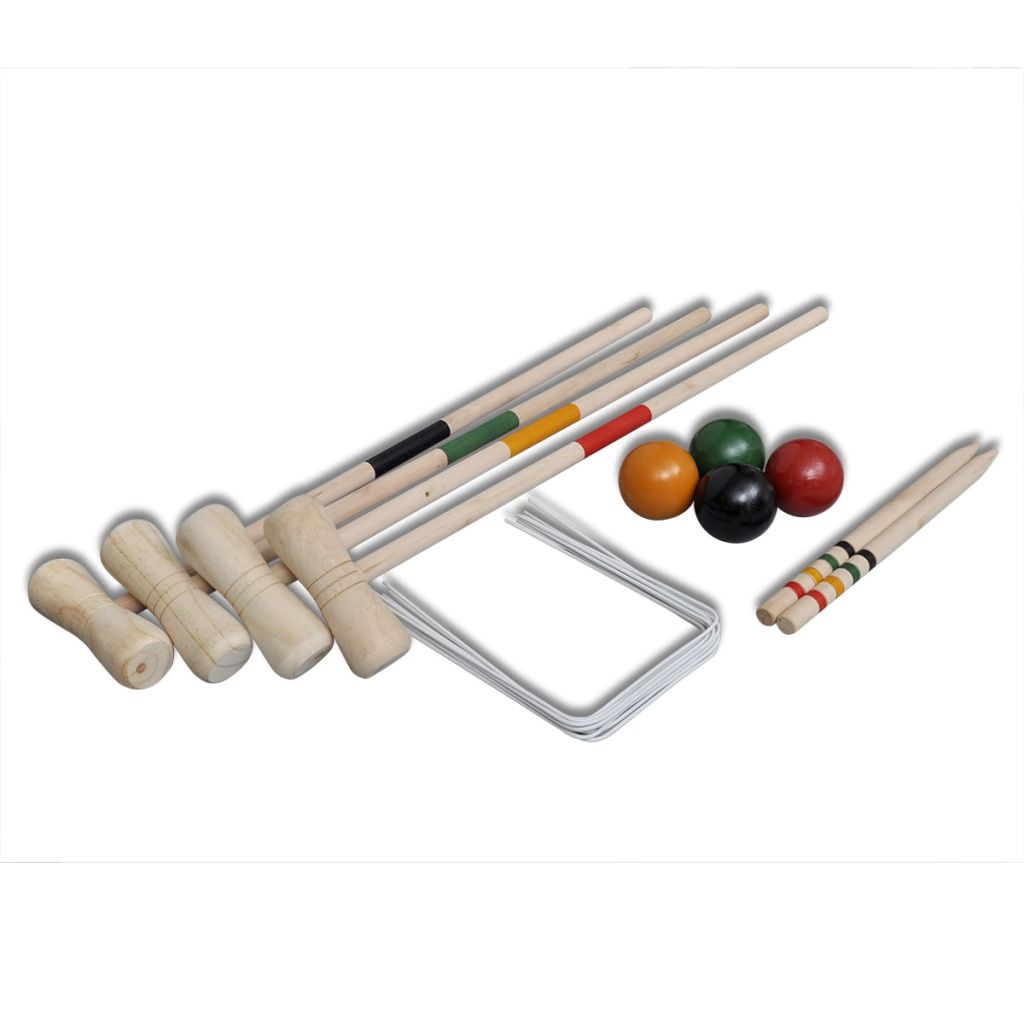 4 Player Wooden Croquet Set