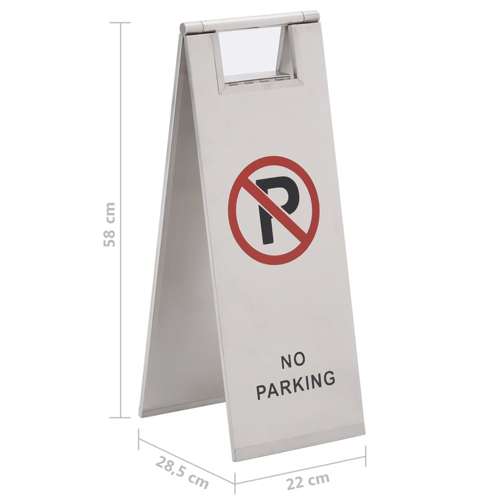Folding Parking Sign Stainless Steel