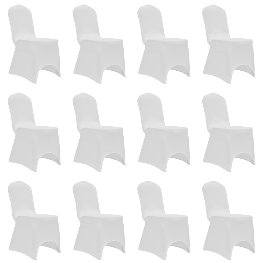 Chair Cover Stretch White 12 pcs