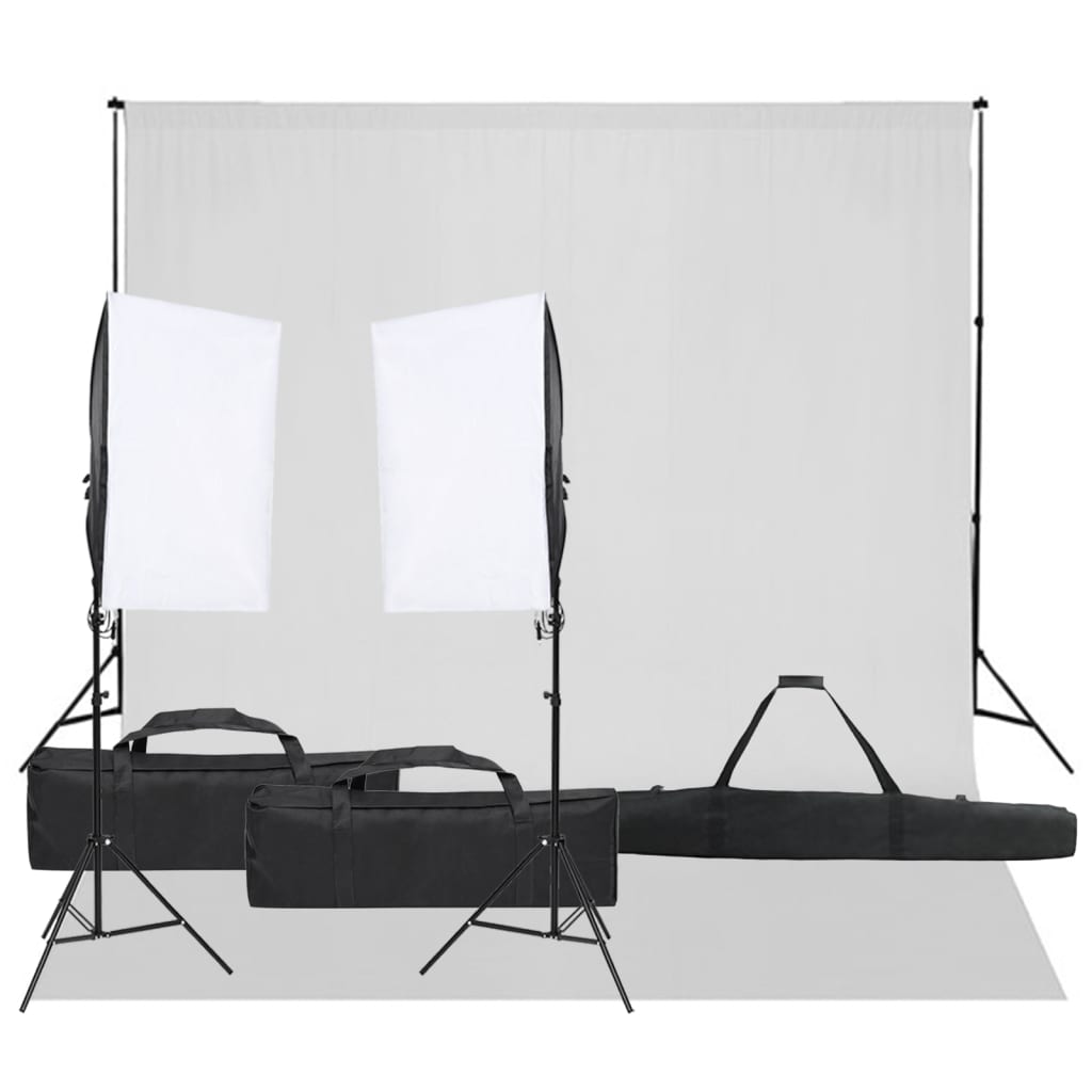 Photo Studio Kit with Light Set and Backdrop