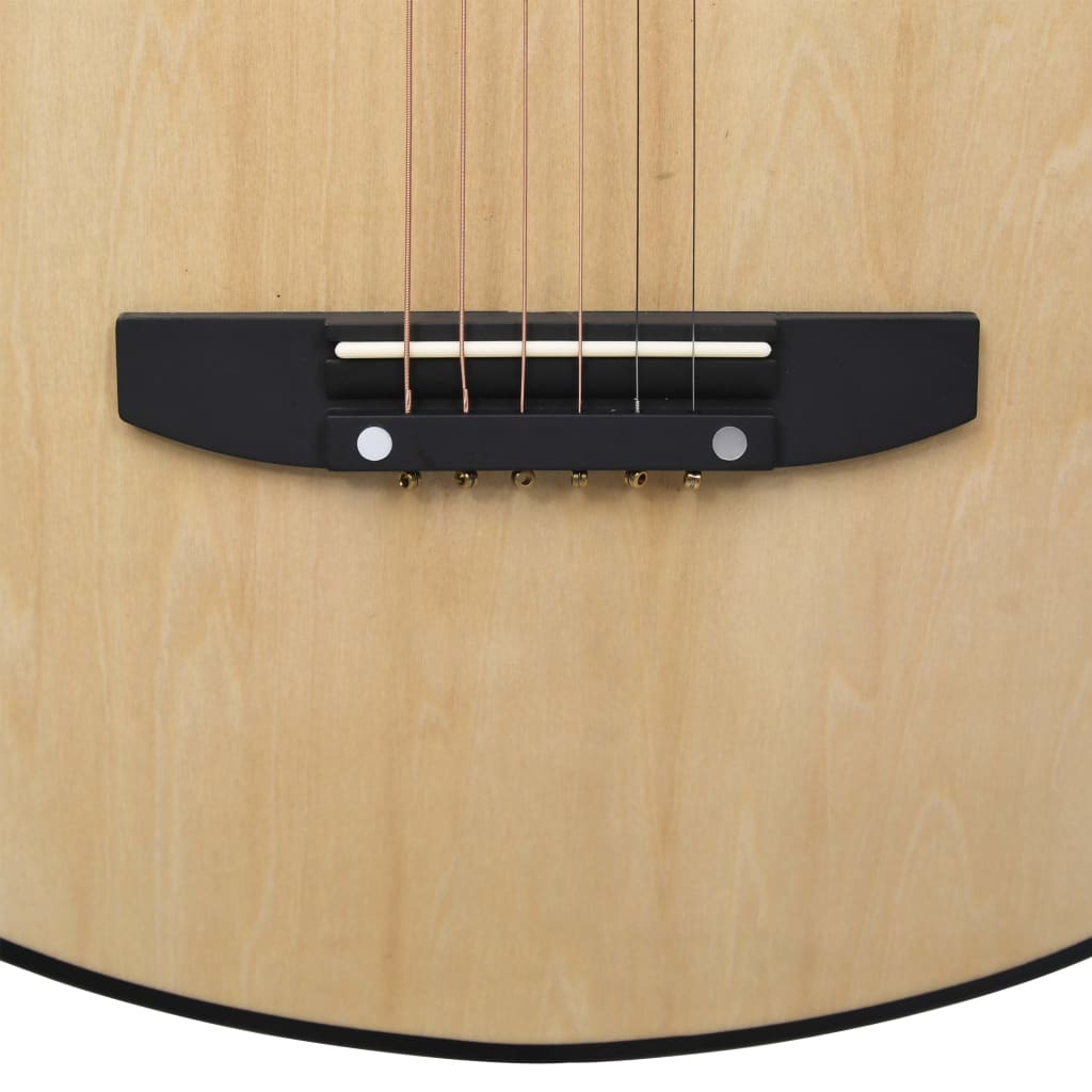 Guitare acoustique pan coupé western avec 6 cordes 38" tilleul     
