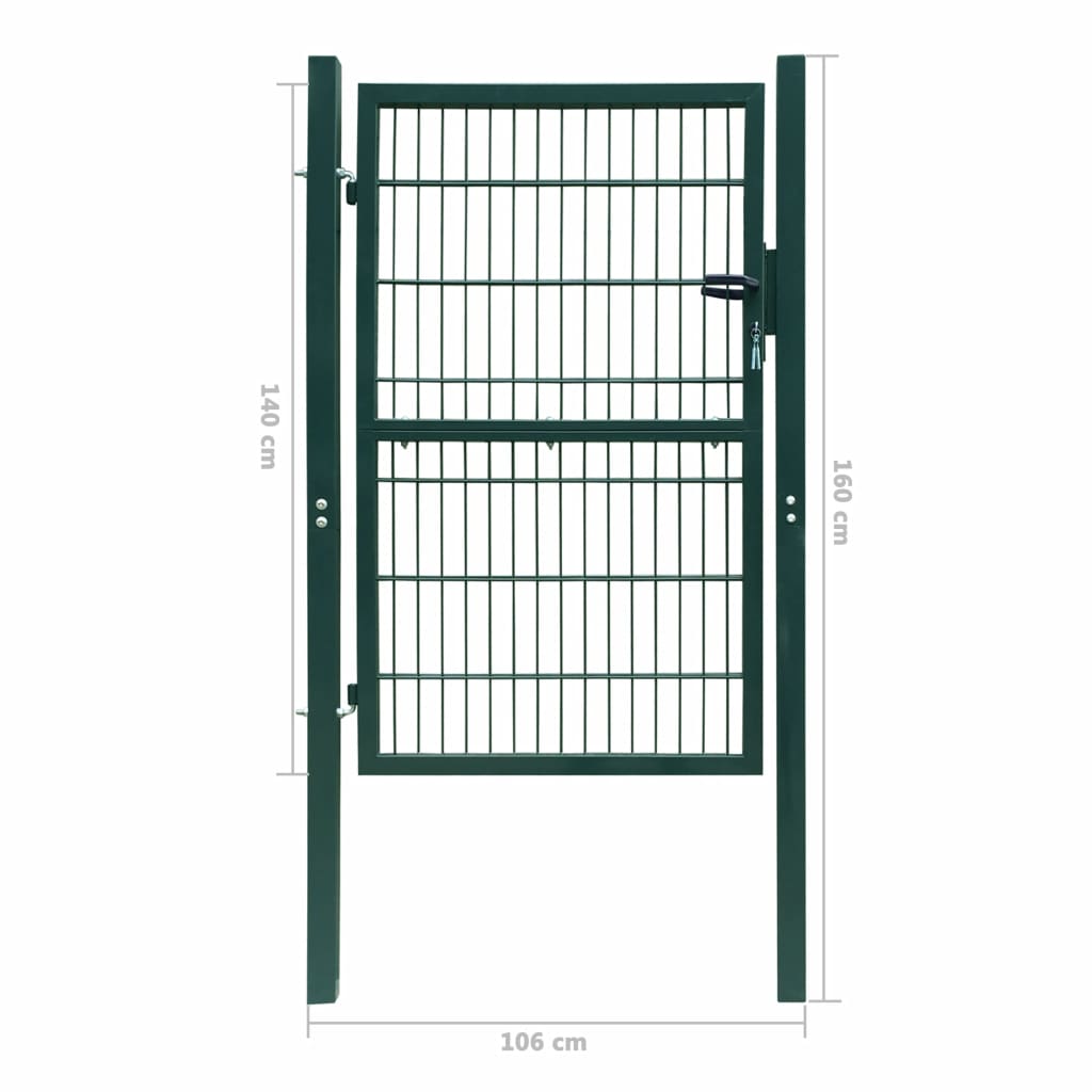 2D Fence Gate (Single) Green 106 x 190 cm