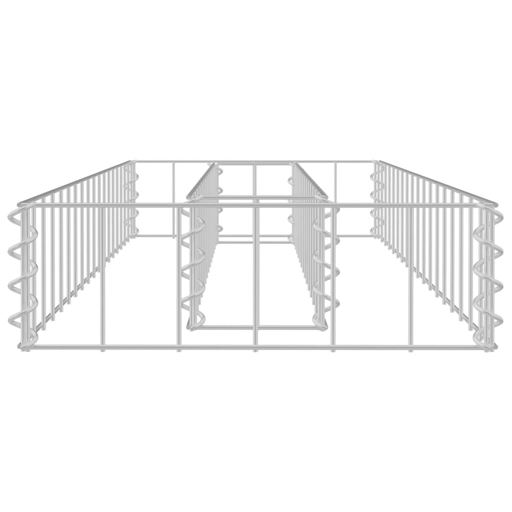  Gabionen-Hochbeet Verzinkter Stahl 90x30x10 cm