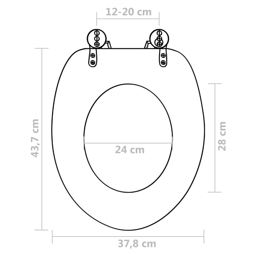 Toilettensitze Soft-Close-Deckel 2 Stk. MDF Grün Wassertropfen