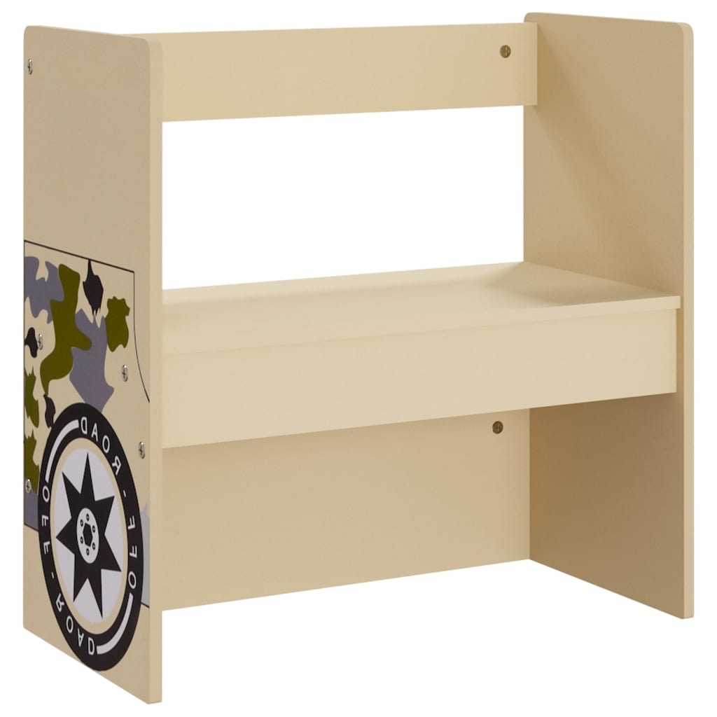 3-tlg. Kindertisch und Stuhl Set Geländewagen-Design MDF