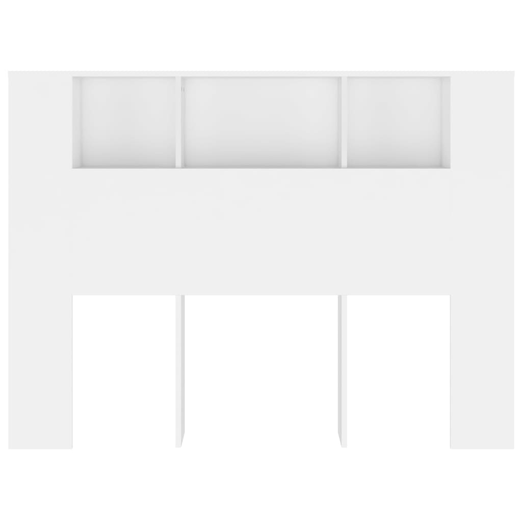 Armoire de tête de lit Blanc 140x18,5x104,5 cm