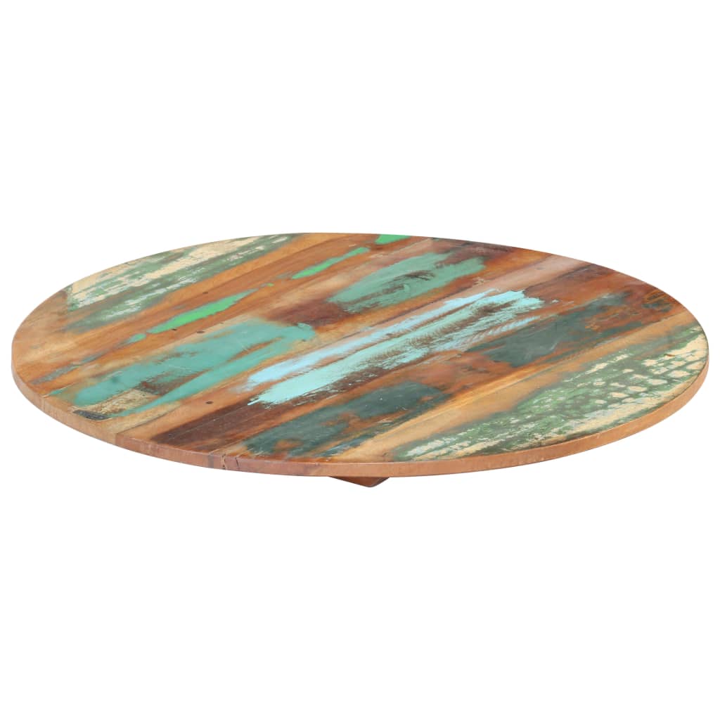 Round Table Top 50 cm 15-16 mm Solid Reclaimed Wood