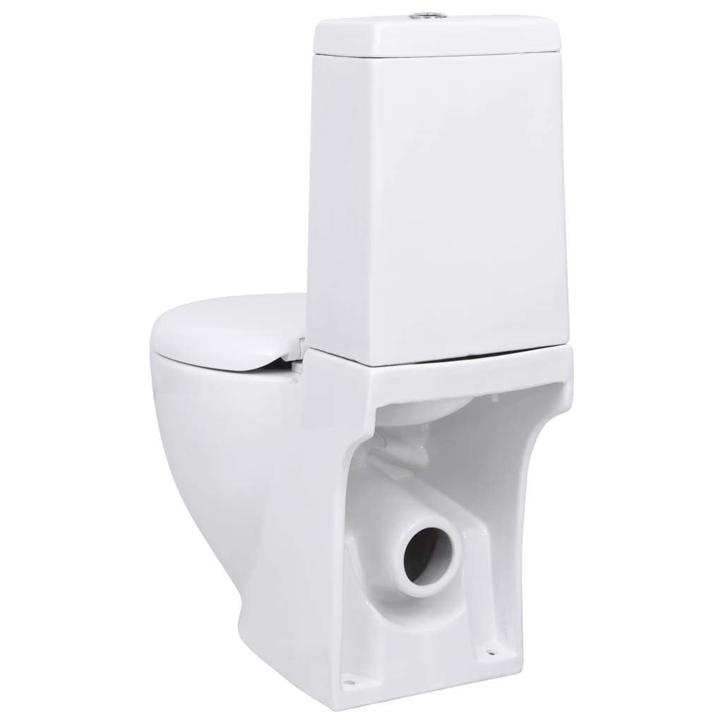 Keramik-Toilette Abgang Horizontal Weiss