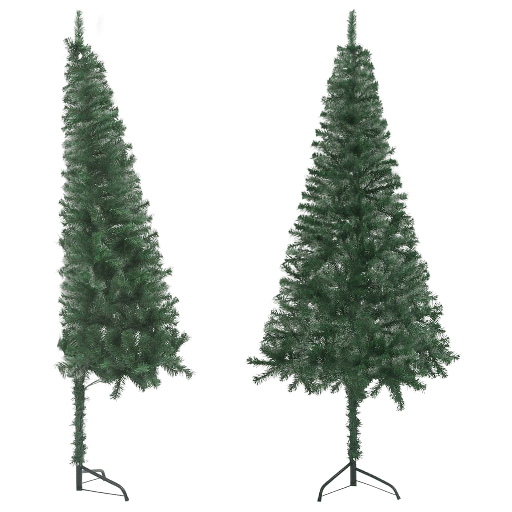 Künstlicher Eck-Weihnachtsbaum Grün 150 cm PVC