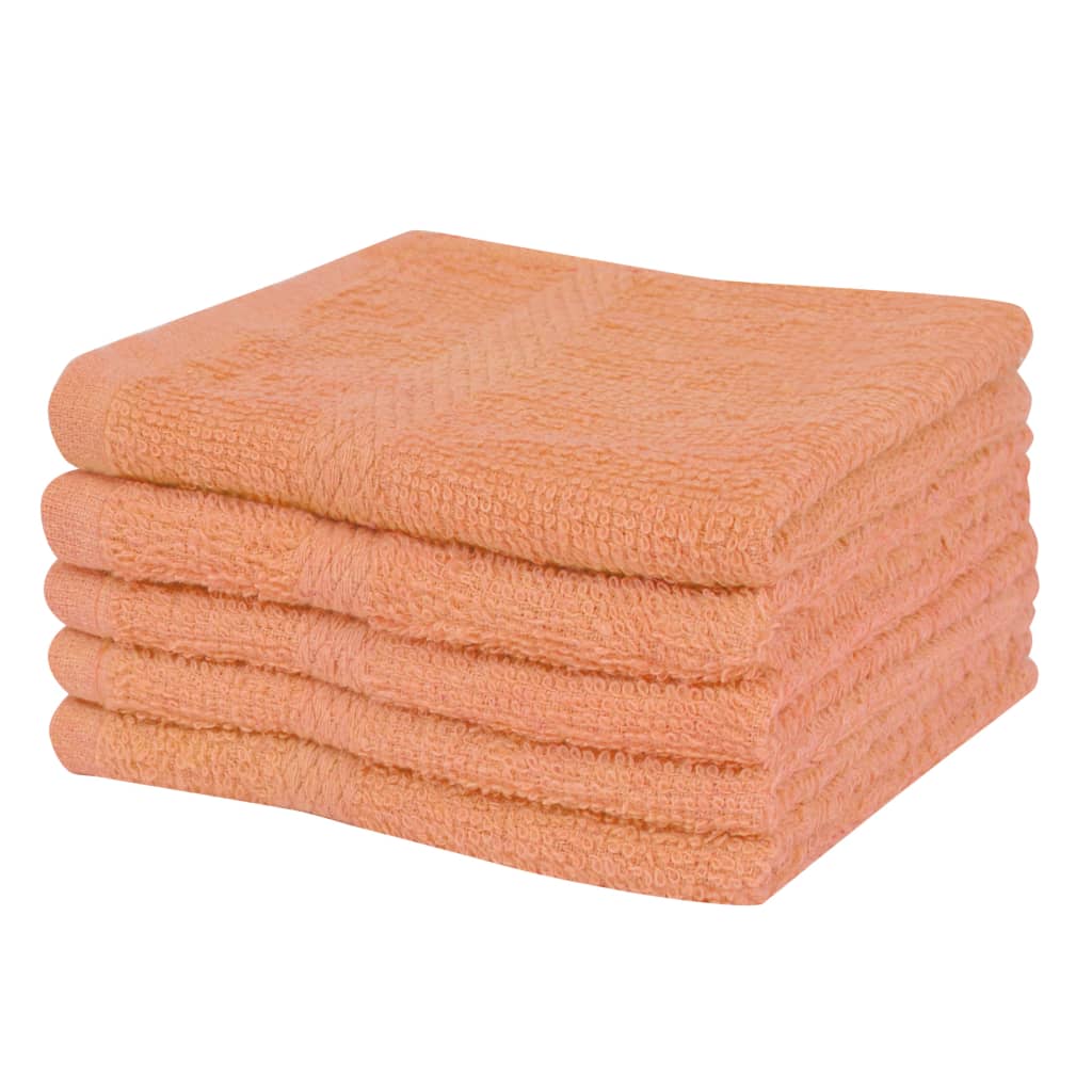Guest Towel Set 10 pcs Cotton 360 g/m² 30x30 cm Peach