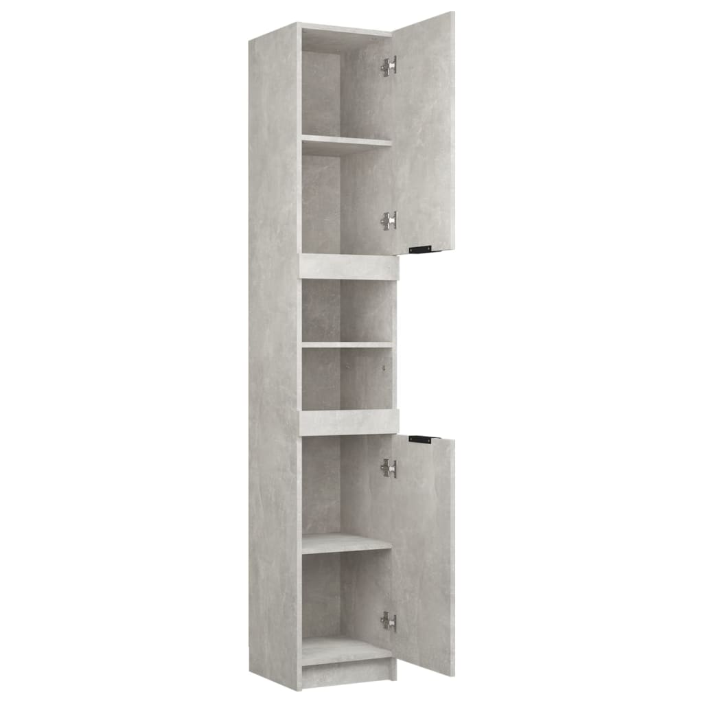 Bathroom Cabinet Concrete Grey 32x34x188.5 cm Engineered Wood