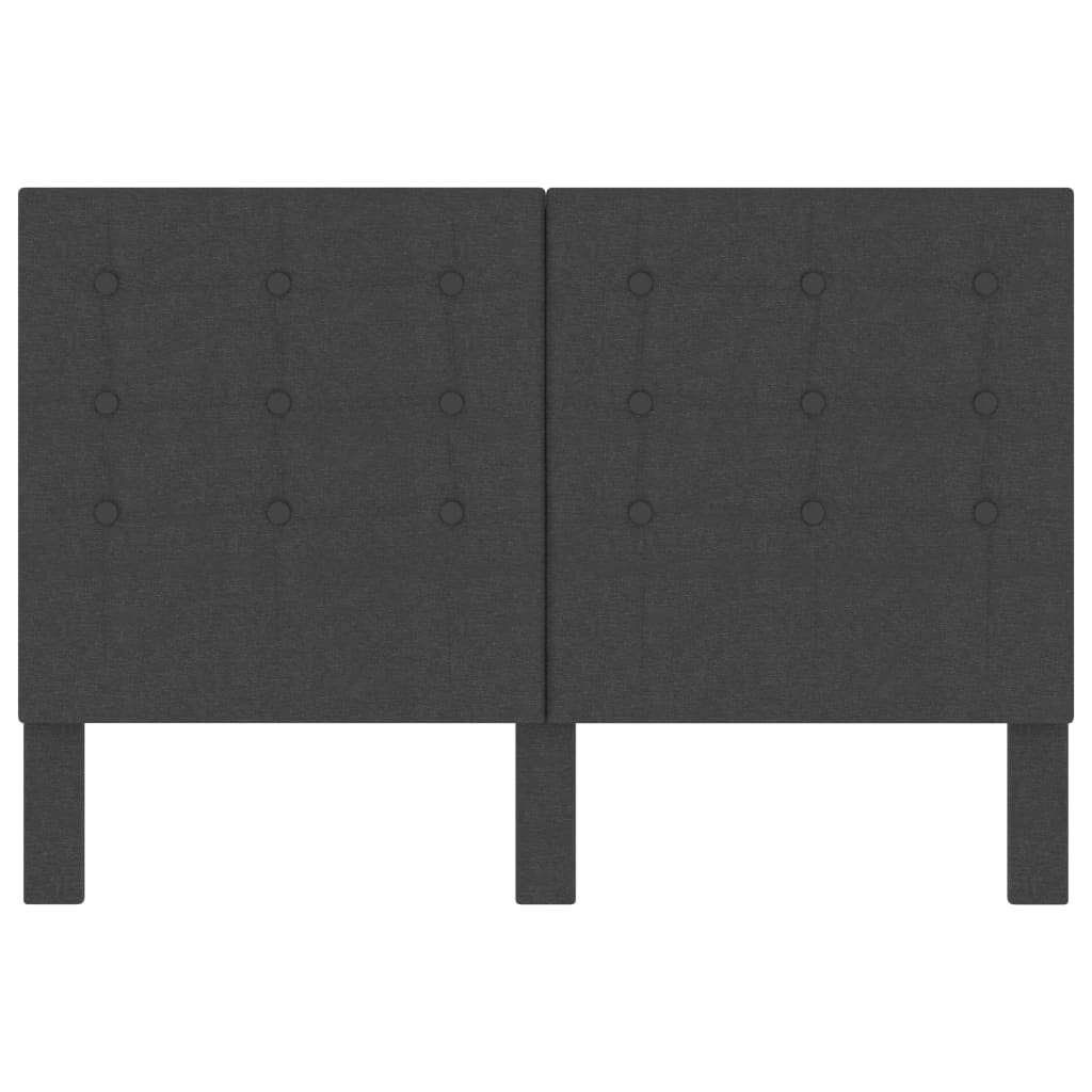 Tufted Headboard Dark Grey Fabric 140x200 cm