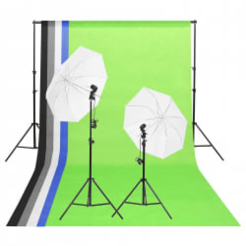 Photo Studio Kit with Light Set, Backdrop and Reflector