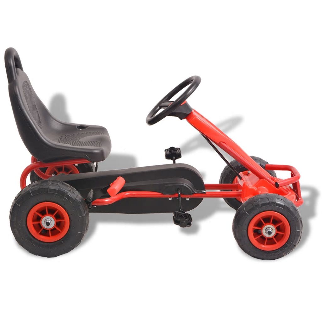 Pedal Go-Kart with Pneumatic Tyres Red