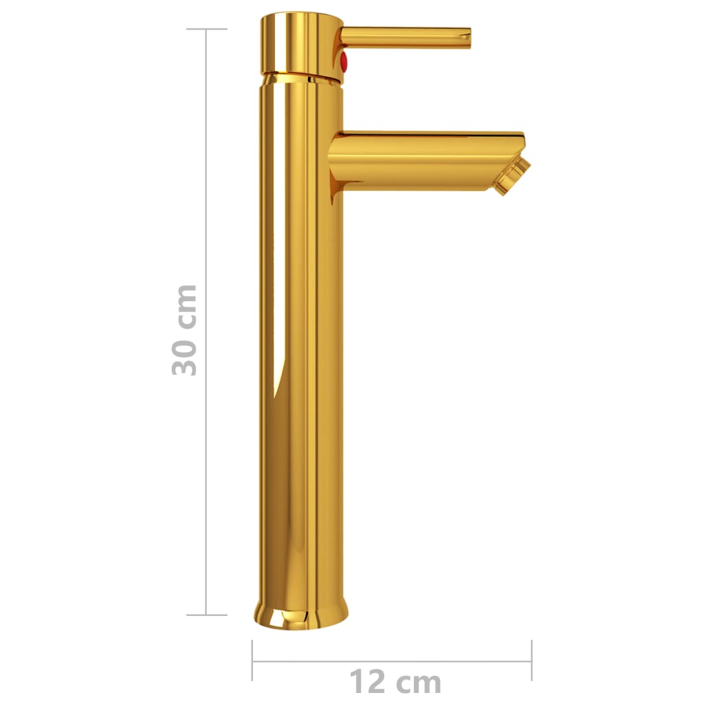 Badezimmer Mischbatterie Golden 12x30 cm