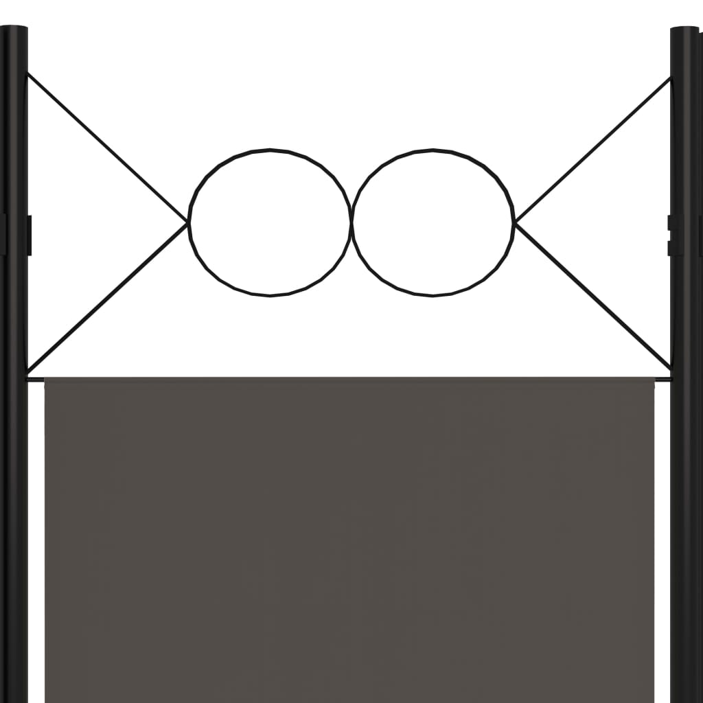 5-Panel Room Divider Anthracite 200x180 cm