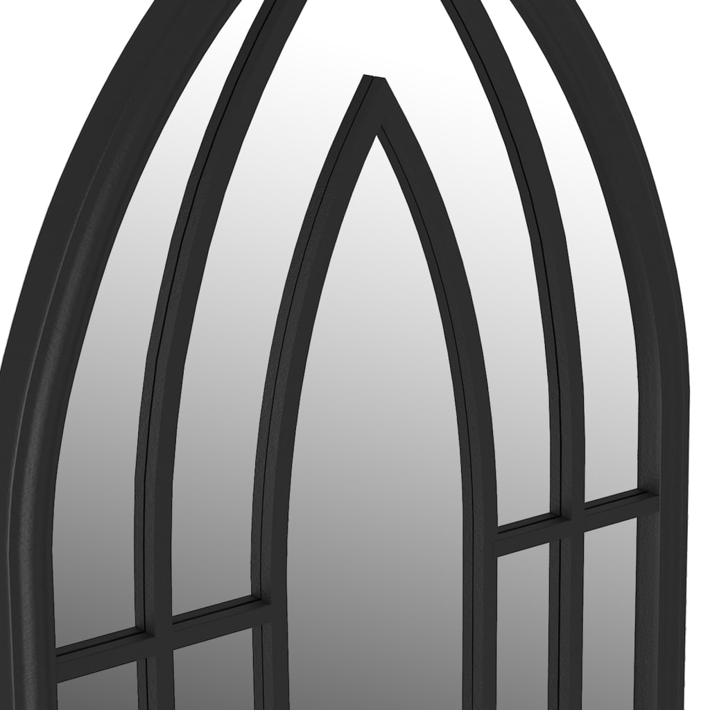 Gartenspiegel Schwarz 100x45 cm Eisen