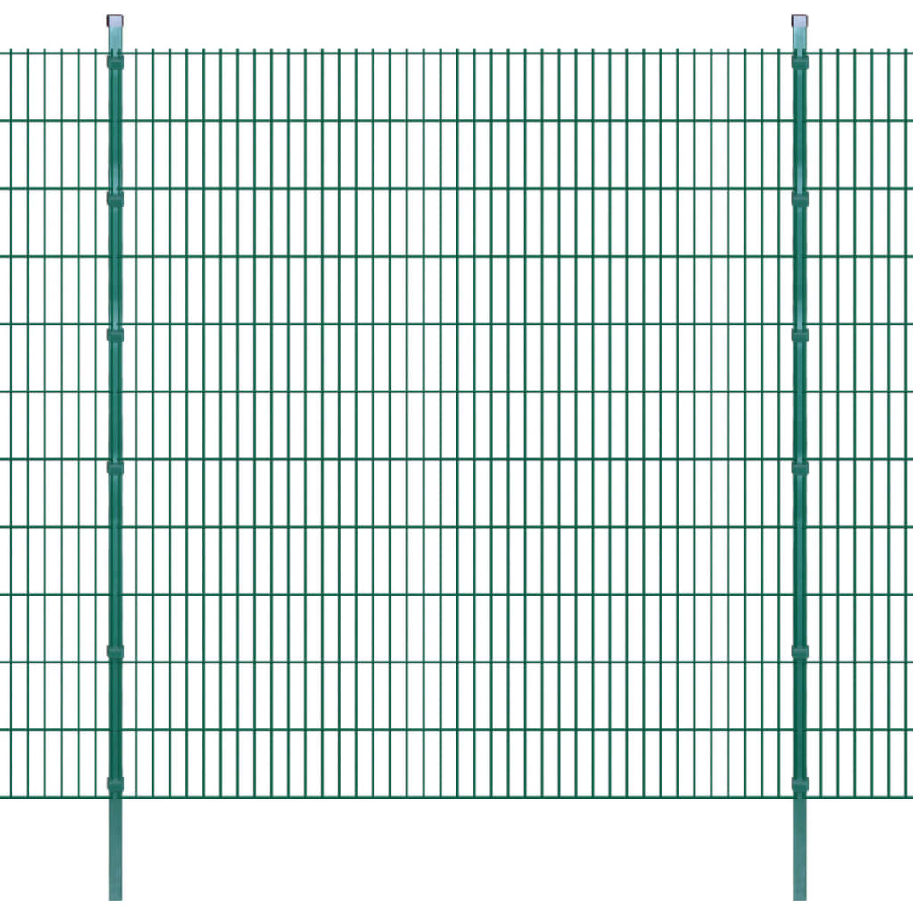 2D Garden Fence Panel & Posts 2008x2230 mm 2 m Green