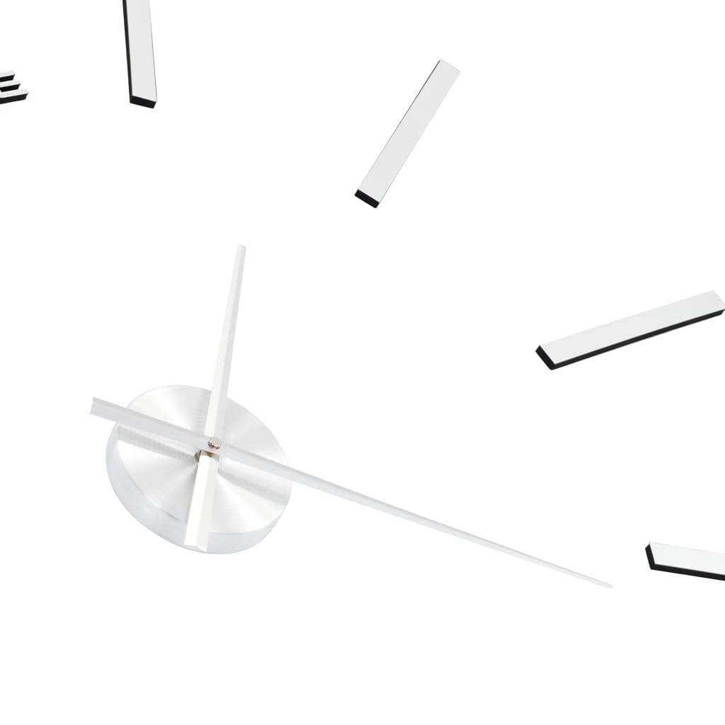Horloge murale 3D Design moderne 100 cm XXL Argenté