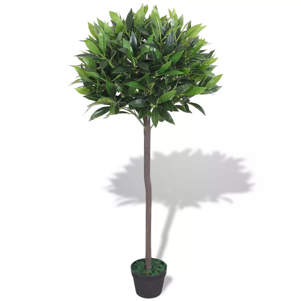 Artificial Bay Tree Plant with Pot 125 cm Green